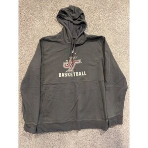 Jordan Sweatshirt Mens Large Gray Basketball Jenks Trojans Hoodie Jumpman